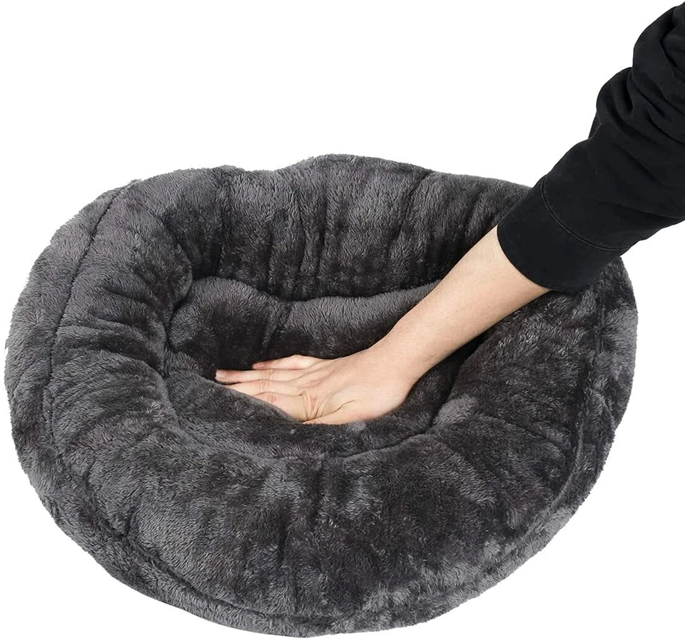 Pet Tent Plush Cat Small Dog Convertible Bed Burrow Warming Washable Cave Bed - Image 2 of 4