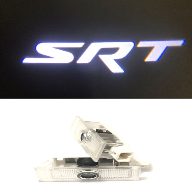2x LED Car Door SRT LOGO PROJECTOR Puddle Light For Dodge Challenger