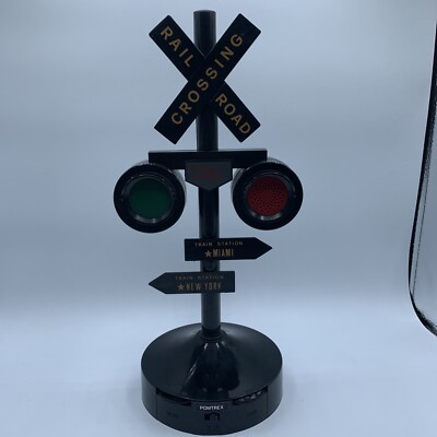 Vintage Pomtrex Railroad Crossing Signal AM/FM Radio Working