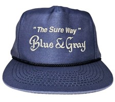 Blue  Gray Snapback Hat Vintage Trucker Transportation The Sure Way Mohrs