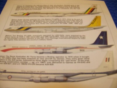 BOEING 707 VARIANTS..6-COLOR PROFILES/HISTORY ON EACH(991HH) | eBay