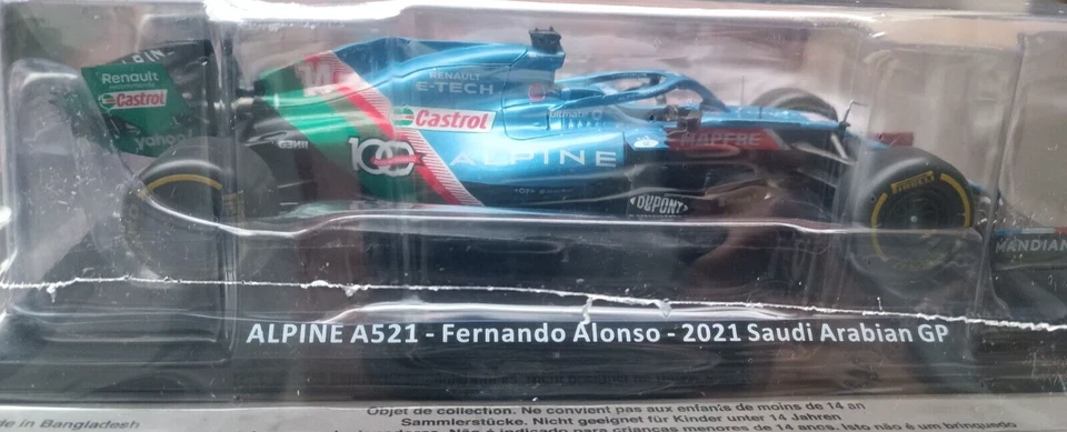 Le Grandi Formula1 1:24 ALPINE A521 FERNANDO ALONSO 2021 SAUDI ARABIA GRAND PRIX - Immagine 3 di 4
