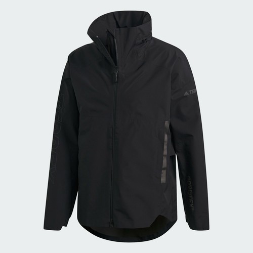 adidas Terrex Myshelter GoreTex GTX Paclite Black CLIMAPROOF Rain Coat