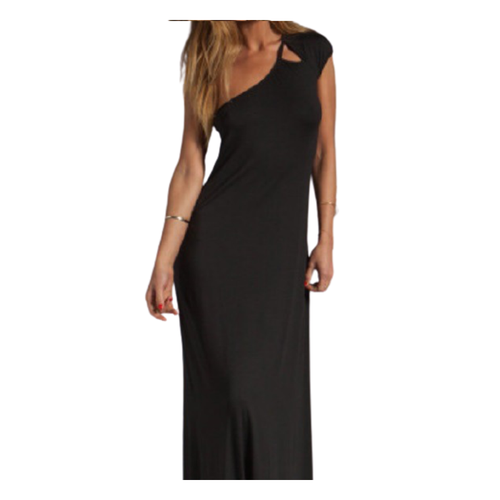 Sz Size Medium Stretch Black Maxi Dress 
