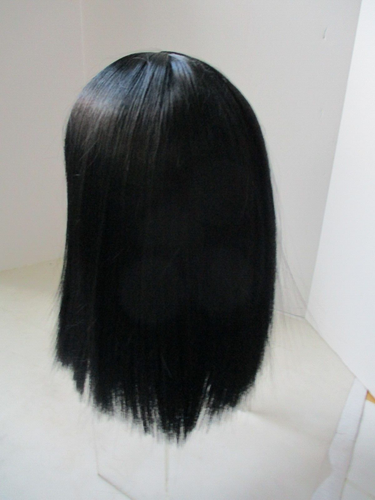 Wig Short Straight Black Bob Wig with Bangs Natural Synthetic Color 1B NWT - Picture 20 of 21