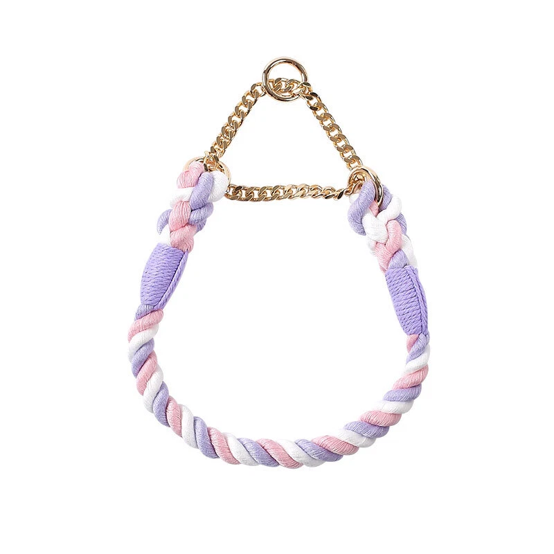 Pet Dog Collar Walking Large Medium sized Dogs Weaving Colorful Cotton Necklace
Opens in a new windo