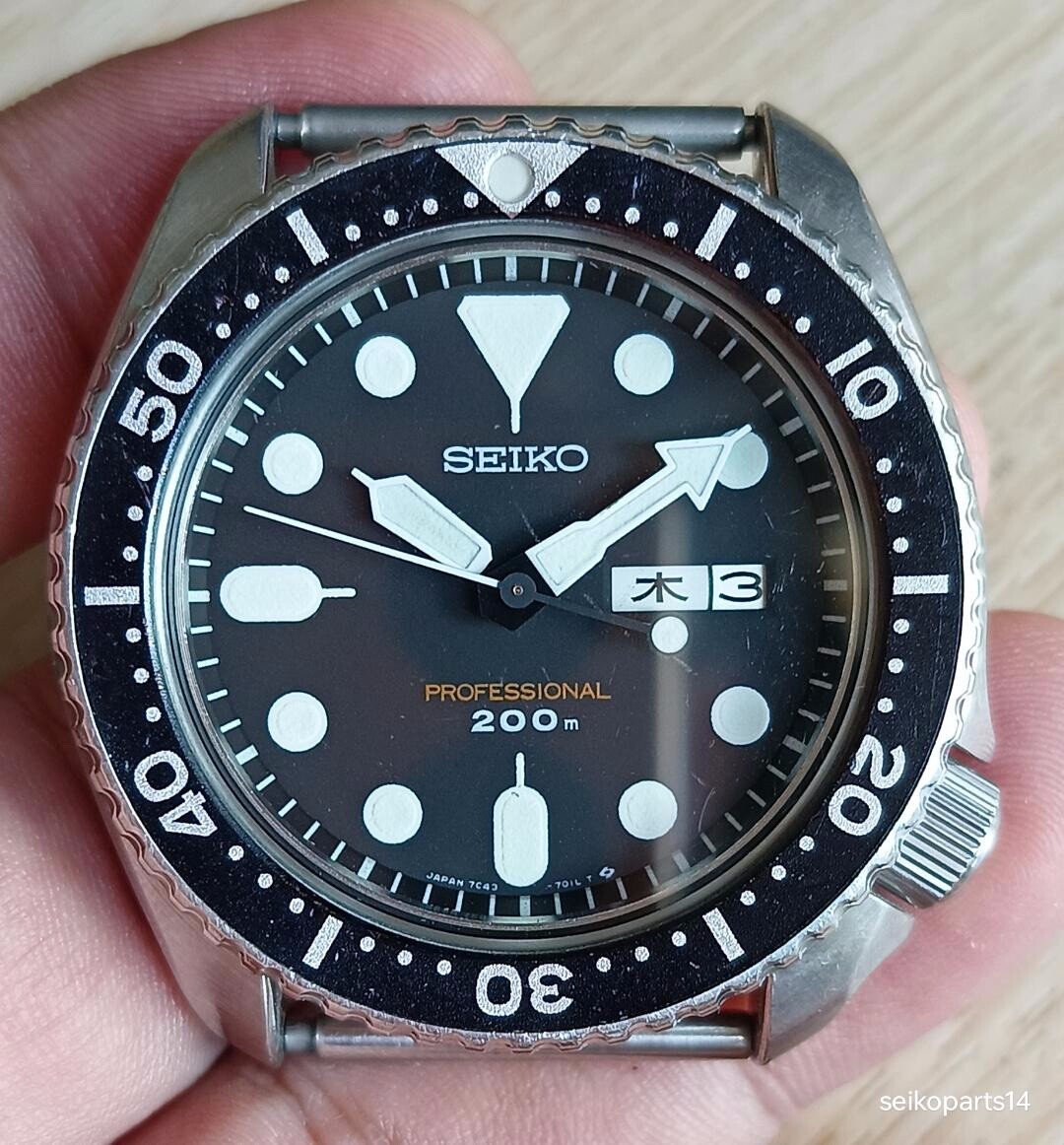 GENUINE SEIKO JDM PROFESSIONAL 200m DIVER 7C43-7010 NEAR GENUINE SEIKO JDM PROFESSIONAL 200m DIVER 7C43-7010 NEAR