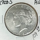 1928-S PEACE SILVER DOLLAR - AU ~NICE COIN~