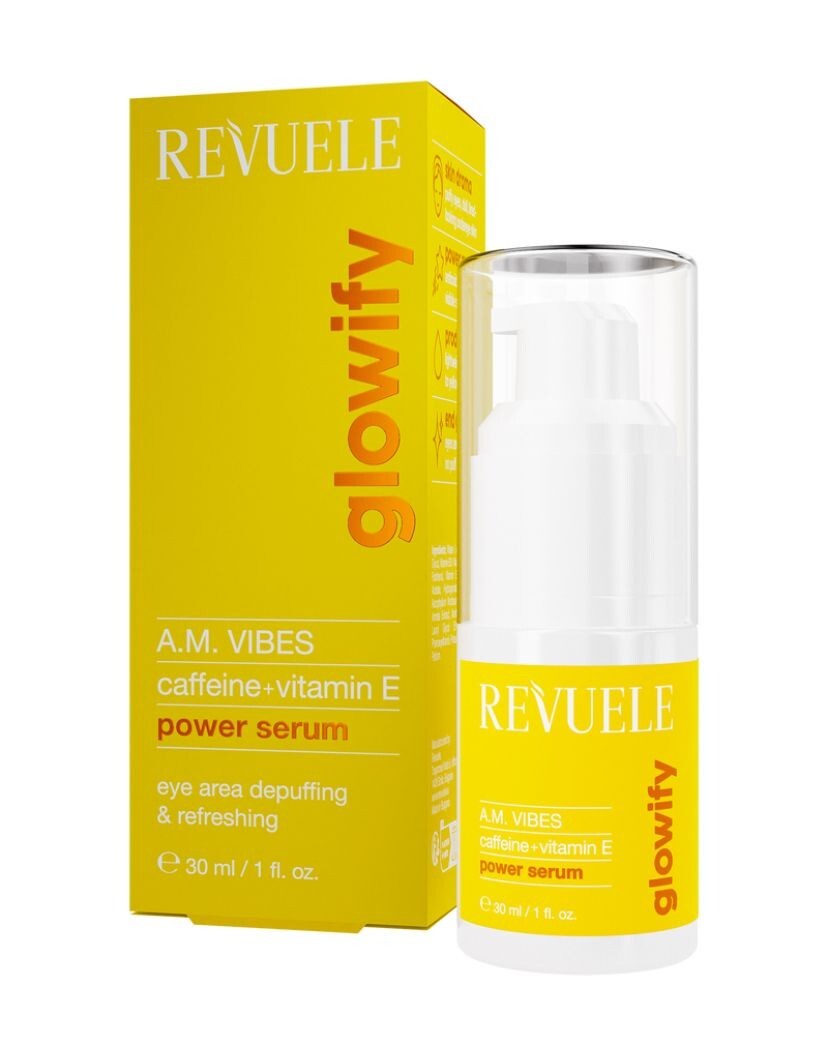 Revuele Glowify A.m. Vibes Power Serum Caffeine + Vitamin E Brightening Serum For The Eye Area 30 Ml - Image 2