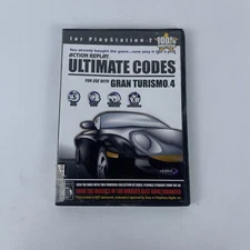 PS2 Action Replay Ultimate Codes For Gran Turismo 4 Video Game w/ Case & Manual