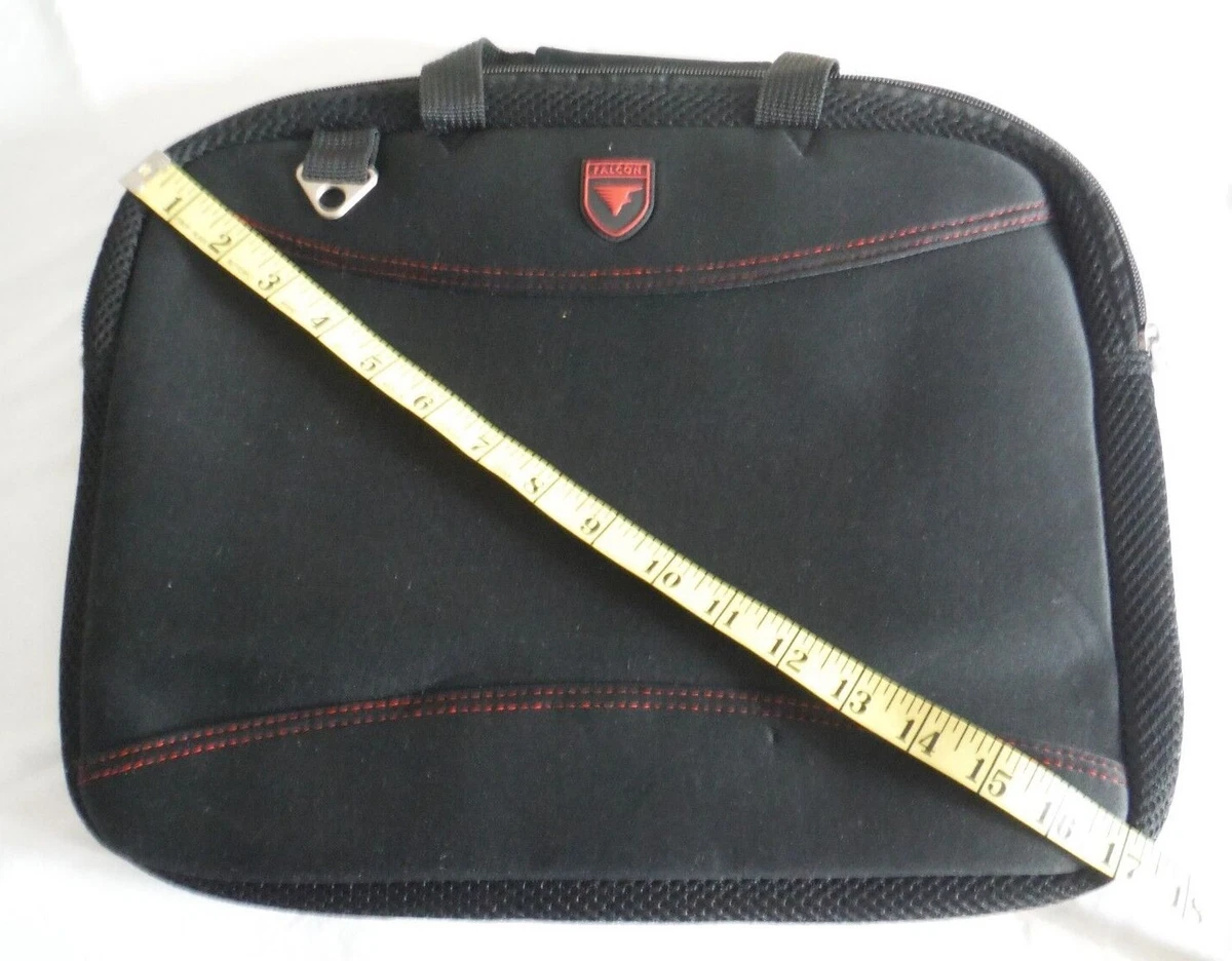 Falcon black 15 inch padded laptop bag with carry handle