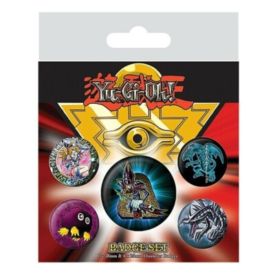 BRANDNEU OFFIZIELL LIZENZIERT YU-GI-OH! 5 ABZEICHEN PAKET