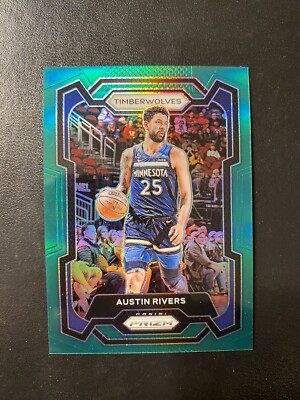 2023-24 Panini Prizm Green Prizm #278 Austin Rivers - Minnesota Timberwolves