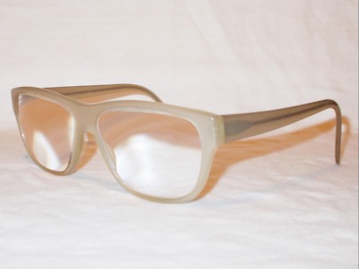 cream colored eyeglass frames