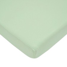 TL Care Celery Green Jersey Knit Solid Light Green Fitted Baby Crib Sheet NEW