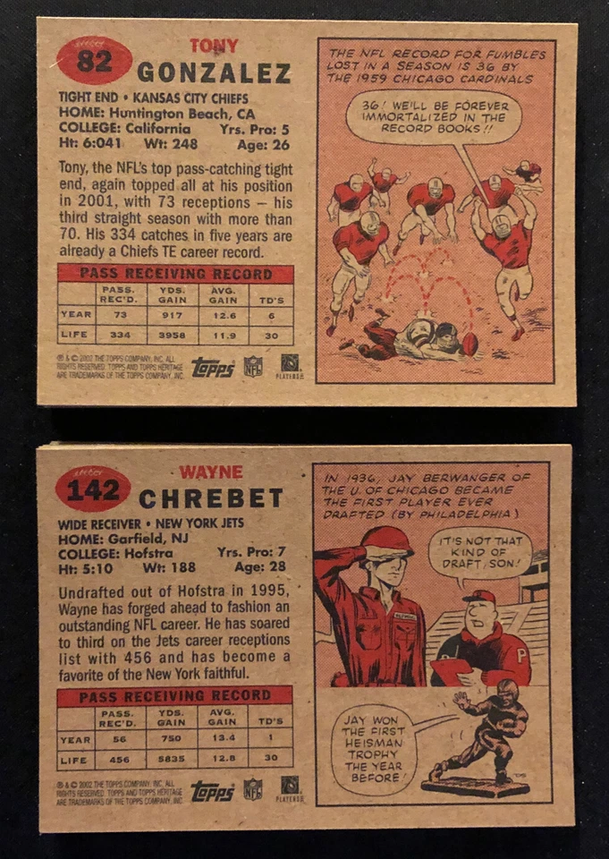 2002 Topps Heritage Football Cards Singles You Pick - Image 2 of 4