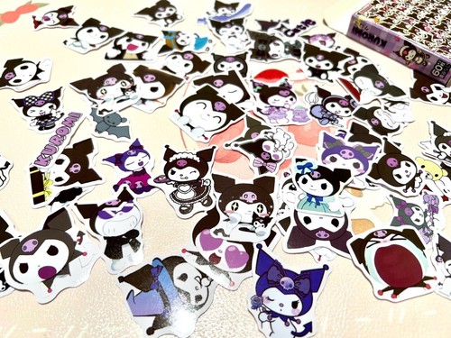 Sanrio KUROMI Stickers 60PCS doodle for suitcase notebook waterproof Reuse - Picture 4 of 5