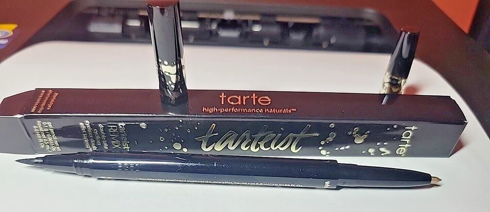 Tarte Tarteist Double Take Liquid Eyeliner Gel Pencil Duo (White Gold/Black) NIB - Image 2 of 4