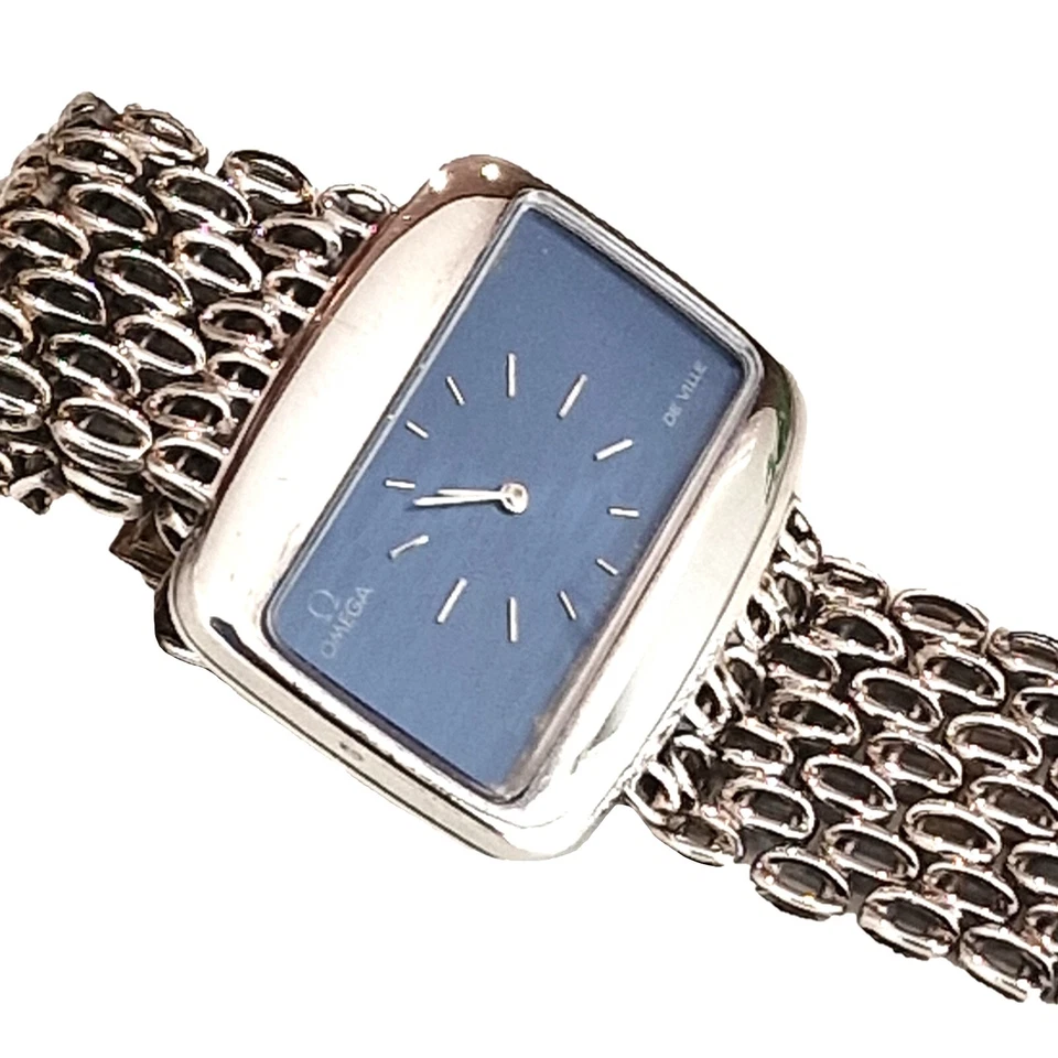 OMEGA De Ville orologio meccanico manuale in argento 925 anni 70, vintage, NOS - Immagine 3 di 4