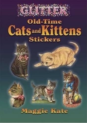 Glitter Old-Time Cats and Kittens Stickers by Maggie Kate (Paperback Book) - Image 3
