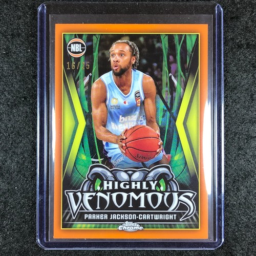 2023-24 Topps Chrome NBL PARKER JACKSON-CARTWRIGHT Highly Venomous Orange 16/25
