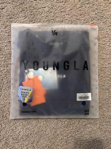 Young La Tank Top #343 Size Large Navy blue