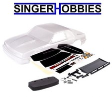 Traxxas 9421 Body Ford Mustang Fox Body Clear Requires Paint Drag Slash Tra1