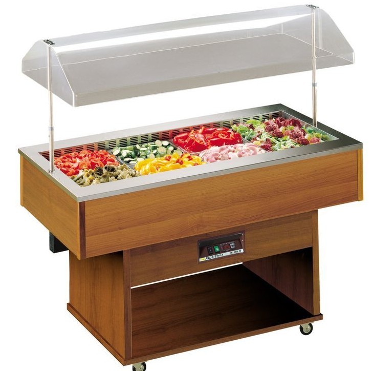 KBS Salattheke Salatbar DELIZIE Salatkühlschrank Saladette elektrische Haube