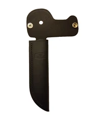 BUCK KNIFE MODEL # 119 SPECIAL -  LEATHER BELT SHEATH -- BLACK WITH BUCK LOGO