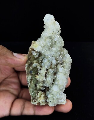 Natural Little Shiny Apophyllite Cluster On Chalcedony Minerals - #441