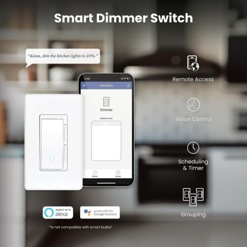 FEIT ELECTRIC DIM/WIFI Wi-Fi Smart Dimmer - White - Picture 3 of 10