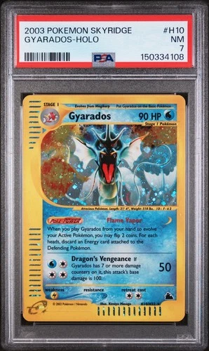 🌀 PSA 7 Gyarados H11 Holo – Pokémon Skyridge – SWIRL – NEW CERT 🌀
