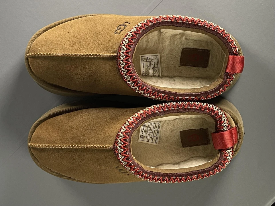 Zapatillas UGG Tazz II para mujer talla 7 gamuza castaño plataforma piel de oveja Foto 3 de 4