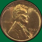 1937-D Lincoln Wheat Cent Brilliant Uncirculated BU Coin #39629