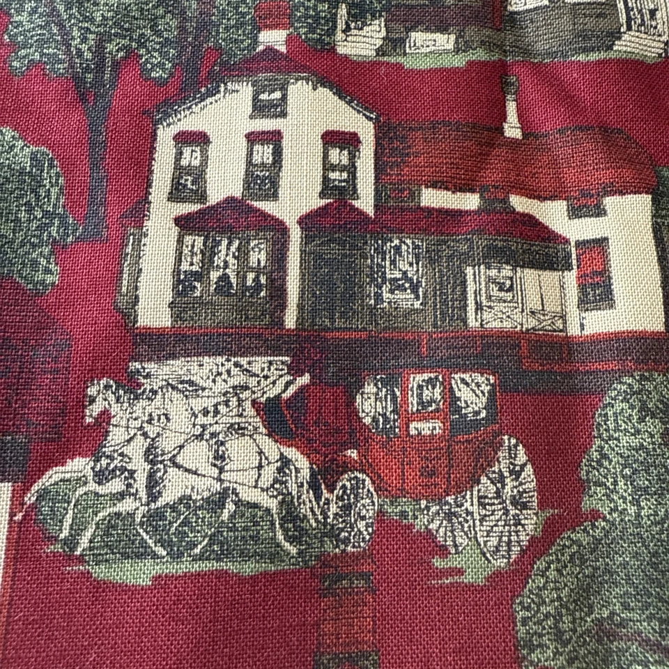 County Fair Red Cotton Country Farmhouse Horse  VTG Hoffman Fabric 3.5yds x 43” - Image 3 of 4
