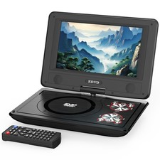 11.5" Portable DVD Player with 9.5" Swivel Screen, 5-Hours Rechargeable Batte...