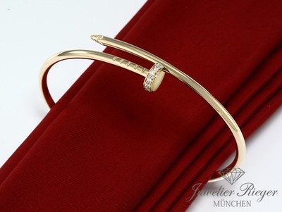 Cartier Armreif Juste un Clou SM Gelbgold 750 Diamanten Größe 19 2022 B6066117