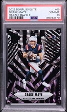 2025 Donruss Elite Razzle Dazzle Drake Maye #65 PSA 10 GEM MINT