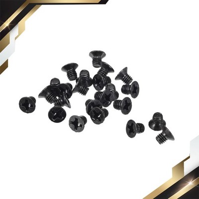 150 Set M3 x 4mm Phillips Flat Head Screws Carbon Steel Machine Screws Black