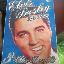 Vintage The Elvis Presley Story in Boxset of 3 VHS Cassette Tapes unplayed