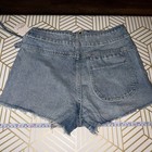 We The Free Skort Womens Size 6 Blue Light Wash Denim Wrap Side Tie Raw Hem Bnwt — photo 6