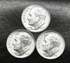 1947 P-D-S 10c SILVER Roosevelt Dimes, Year Set. UNC  (R195)