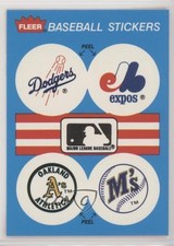 1989 Fleer Team Stickers Inserts Los Angeles Dodgers Montreal Expos #DEAM 7l6