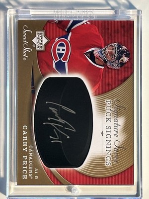 2007-08 Upper Deck Sweet Shot #SSP-CP Carey Price Signature Saves Puck Signing