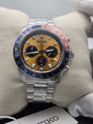 Seiko Prospex Speedtimer SSC947 Solar Orange Dial ''Pogue'' Chronograph Watch