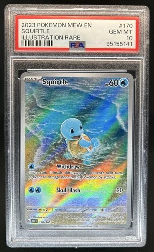 2023 Pokemon SV 151 Squirtle Illustration Rare #170/165 PSA 10 GEM MINT