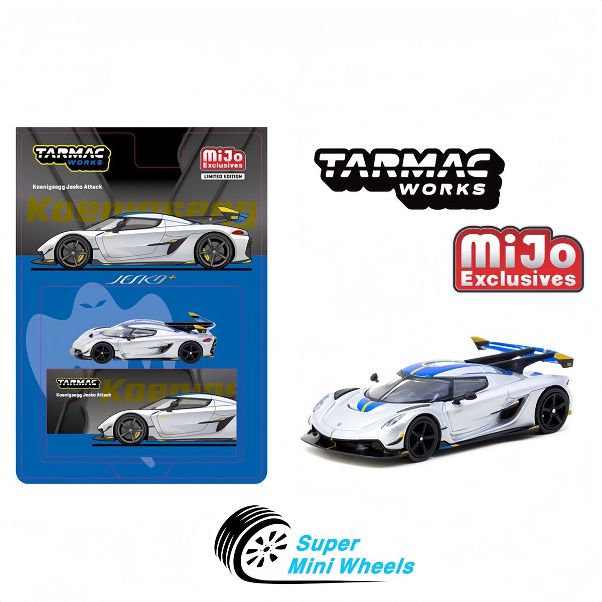 Tarmac Works 1:64 Koenigsegg Jesko Attack – Silver | eBay