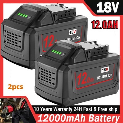 2PACK 12.0Ah For Milwaukee For M18 18V Extended Capacity Battery 48-11-1860 NEW