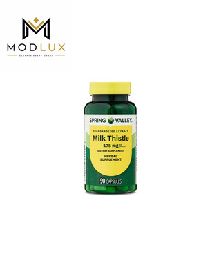 Spring Valley Milk Thistle Extract 175mg Dietary Supplement Capsules, 90 Count