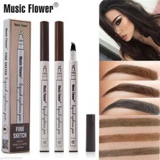 Microblading Eyebrow Pen Waterproof 3D Fork Tip Liquid Eye Brow Pencil Makeup